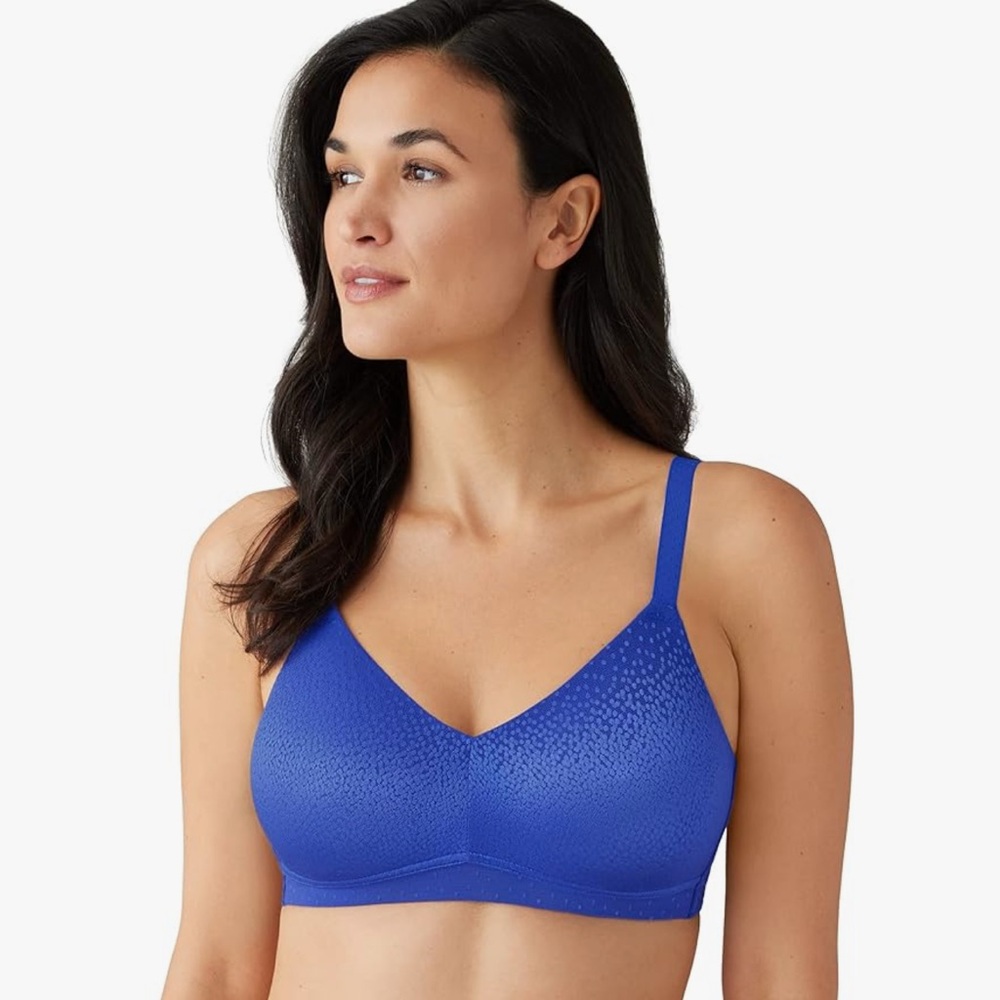 NWOT Wacoal 852303 Back Appeal Wire-Free Bra Size 36DD Royal Blue